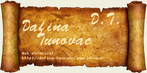 Dafina Tunovac vizit kartica